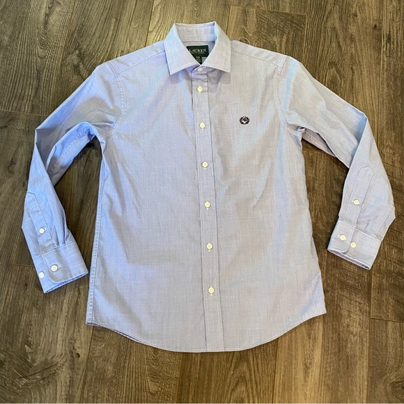 Ralph Lauren shirt button up long sleeve collared boys dress shirt - Picture 2 of 10